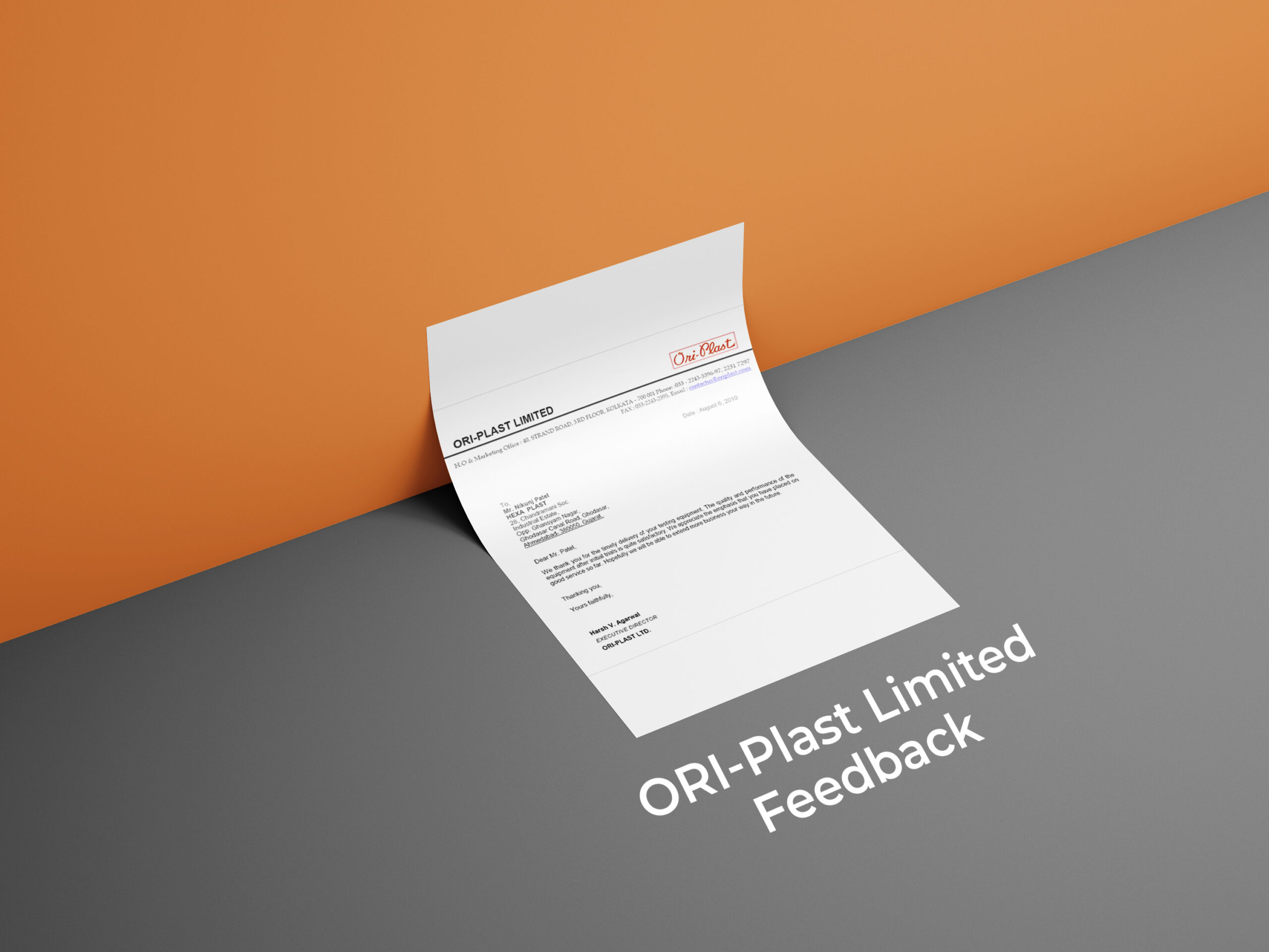 feedback of ORI plast limited